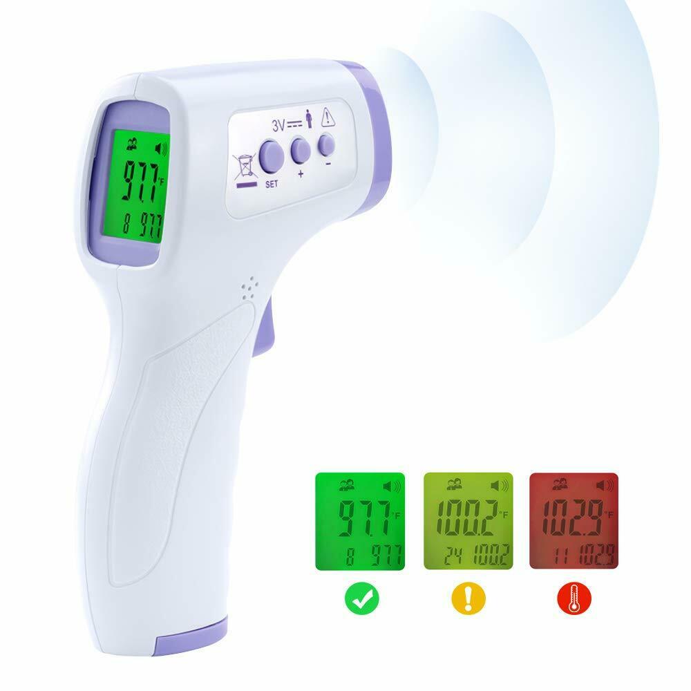 Large LCD Digital Infrared Thermometer Non-contact Forehead Baby Temperature Gun