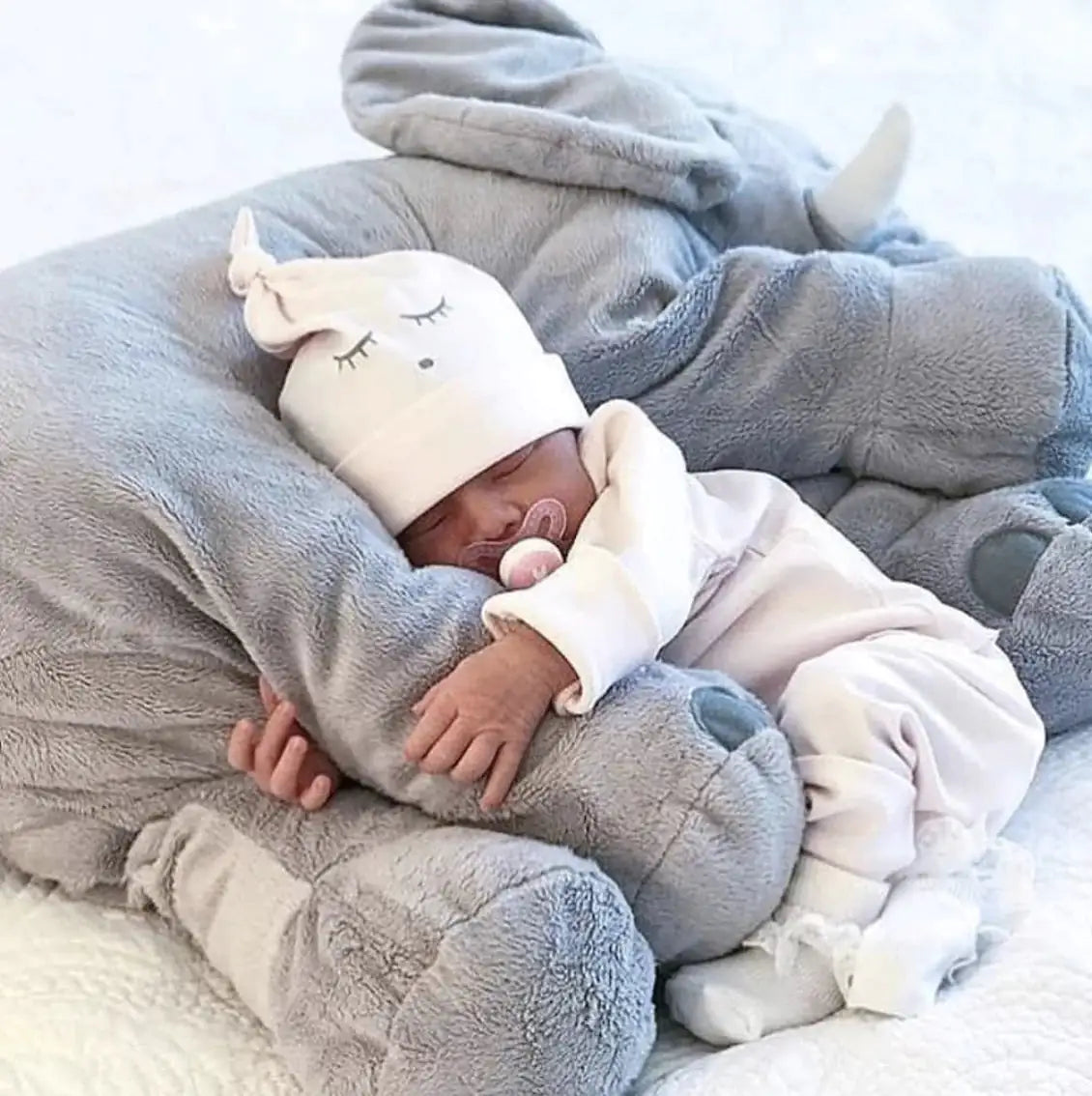 Plush Baby Elephant Cuddle Pillow