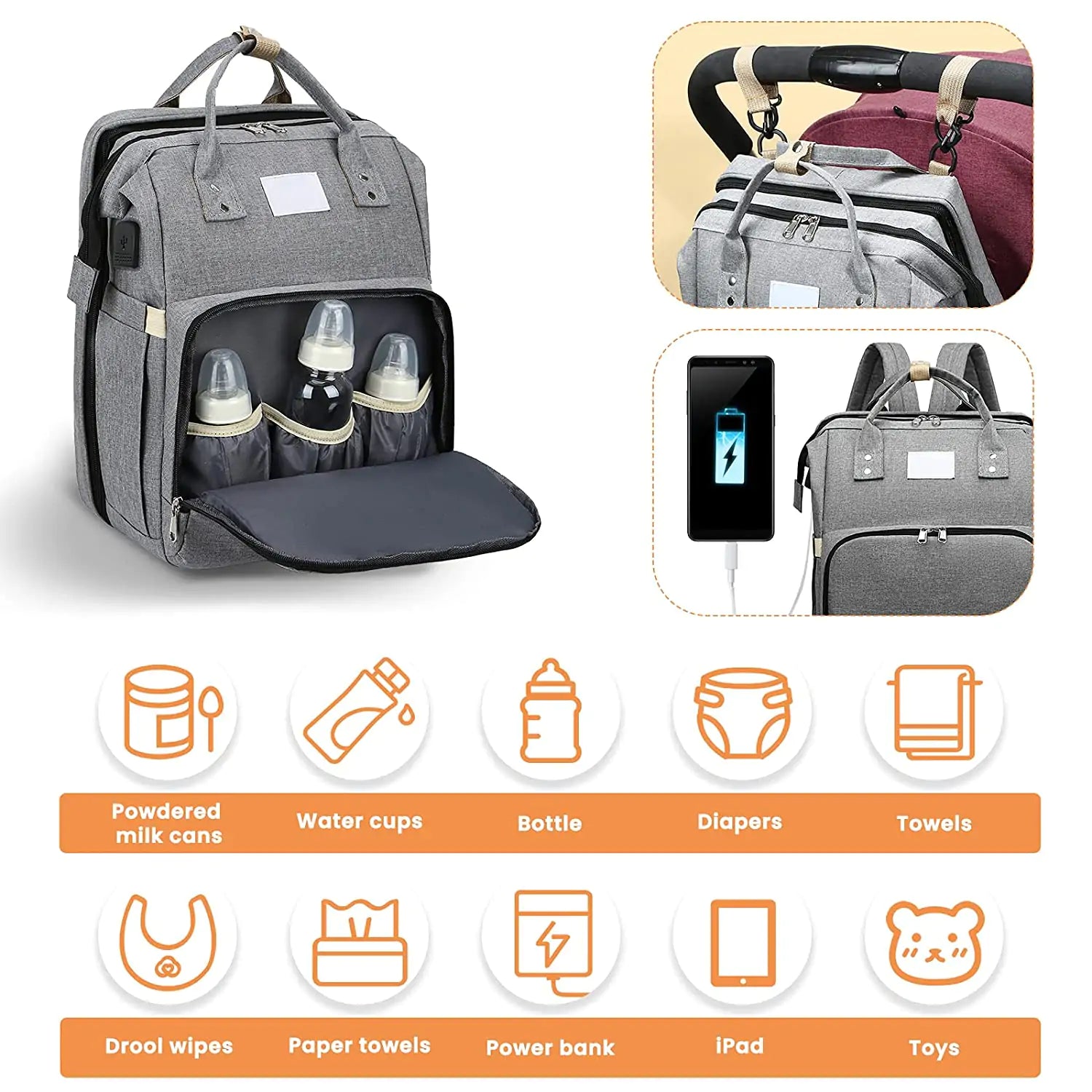 2 In 1 Portable Multifunctional Baby Bed Backpack